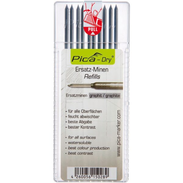 Pica Dry navulling 10 x Zwart (potlood)