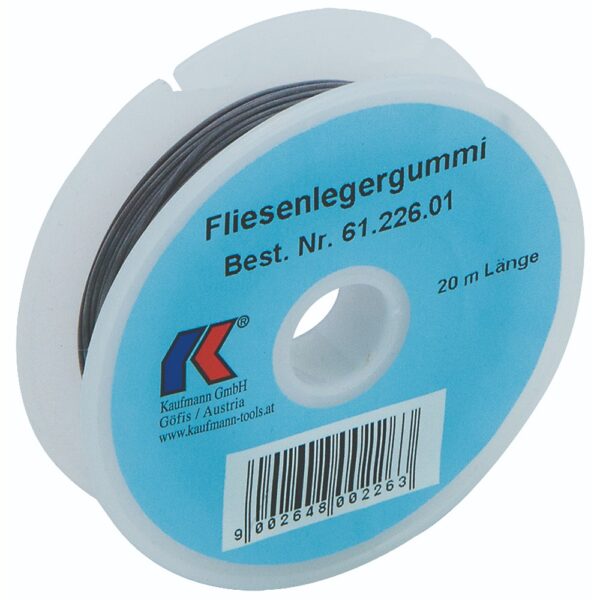Tegelsnoer 20 meter, Elastiek Kleur: Grijs