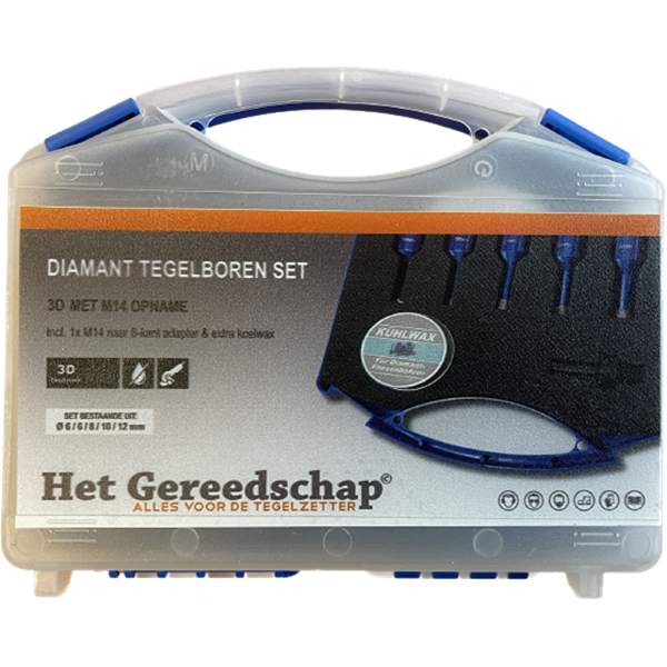 Het Gereedschap tegelboren diamant set Ø 6 / 6 / 8 / 10 / 12 mm – M14